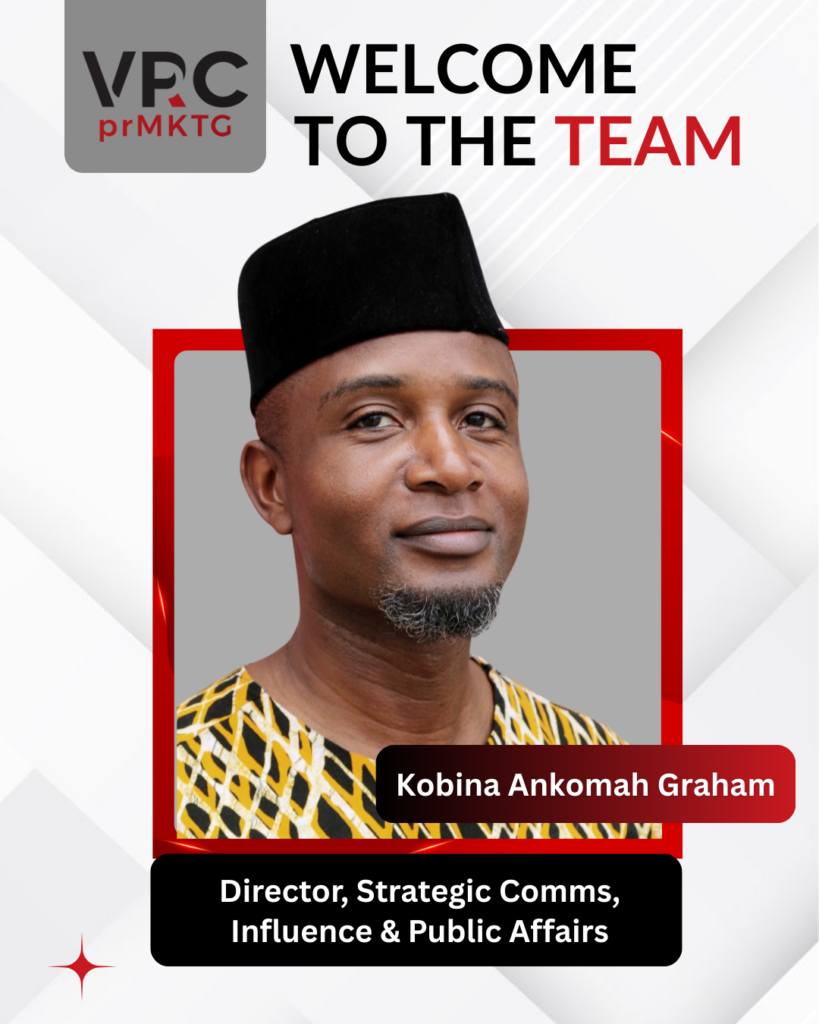 Meet Our New Director of Strategic Communications, Influence, and Public Affairs - Kobby Ankomah Graham