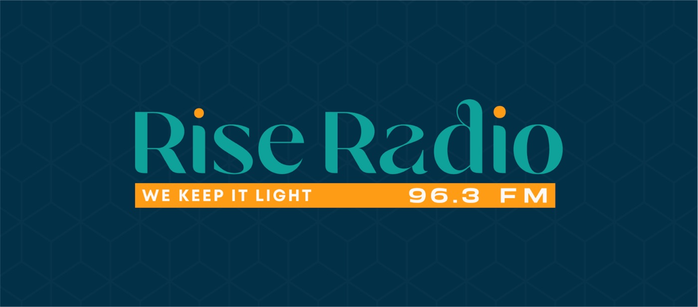 Rise Radio 96.3 FM brand banner: We keep it light